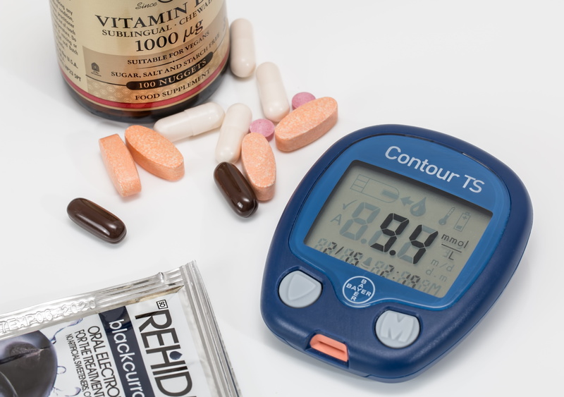 medicine, studio shot, technology, medical equipment, healthcare and medicine, illness, close-up, insulin, blood, text, pills, instrument of measurement