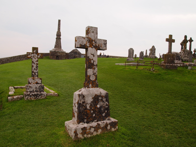 day, ancient civilization, ireland, no people, christian faith, grass, belief, 4K, tombstone, stone material, grave, religion, cross, memorial, spirituality