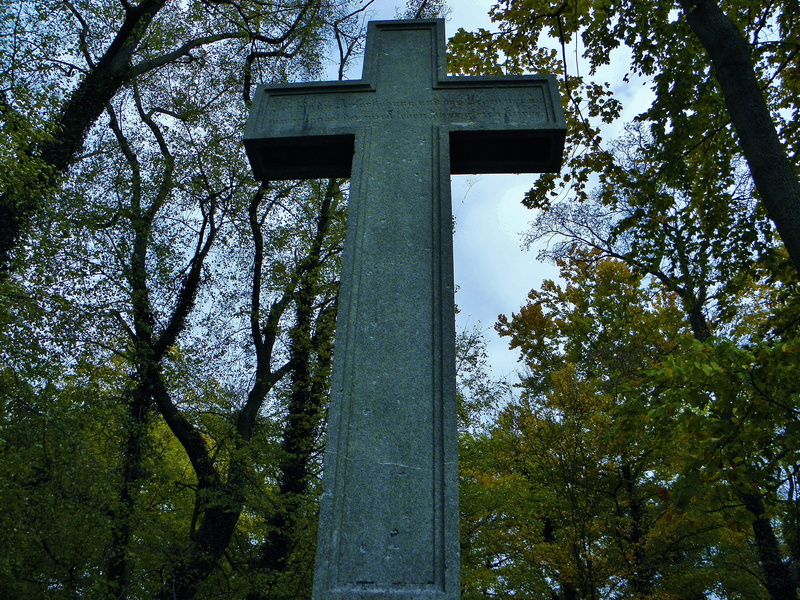 sky, belief, cross, grave, tomb, plant, spirituality, gloomy, christianity, architecture, tree, rock carving, no people, cross shape, religion, 4K, day