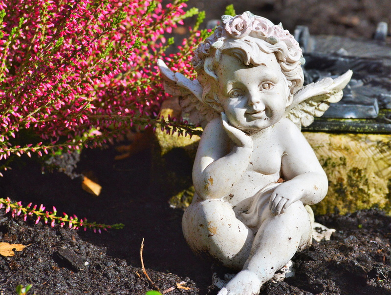 creativity, last calm, angel figure, rock carving, representation, grave, no people, nature, art, statue, dead, resting place, flowering plant, stone sculpture