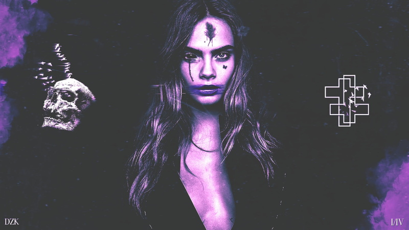 hairstyle, young women, indoors, Cara Delevingne, smoke, skull, 1080P, eyes, black background, women, dark, spooky, Photoshop, lifestyles, real people