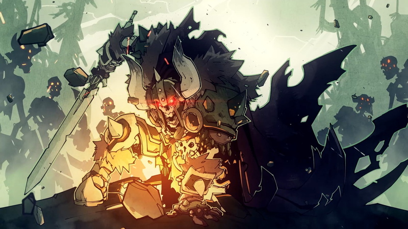 1080P, glowing eyes, fantasy art, gamers, skull, Battle Chasers: Nightwar
