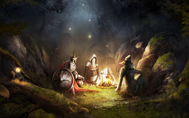 1080P, Campfire, Trine 2, Warrior, Trine