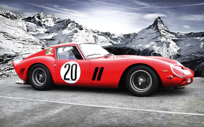 Mountains, Red, gto, Snow, 1080P, Classic, Ferrari, Car