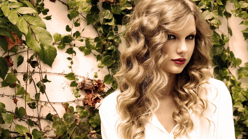 leaves, taylor swift, curly hair, taylor, portrait, blonde, curly, 1080P, swift, hair