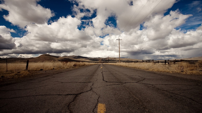 beauty in nature, vanishing point, scenics - nature, environment, outdoors, transportation, day, cloud - sky, road, 1080P, the way forward, direction