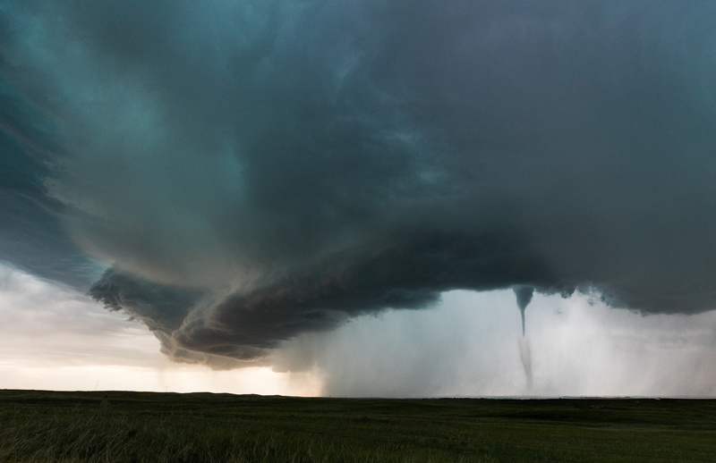 tornado, storm, photography, sky, nature, 1080P, rain, Montana, landscape, field, ground, clouds