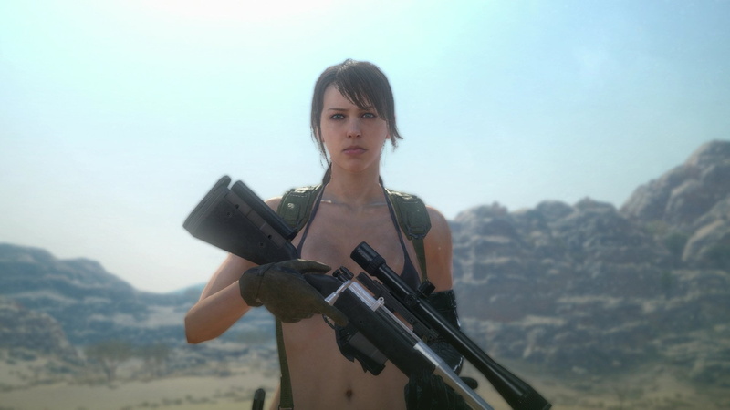 Metal Gear Solid V: The Phantom Pain, women, front view, lifestyles, one person, young women, leisure activity, day, Quiet (Metal Gear Solid), nature, weapon