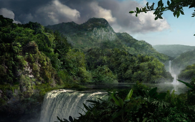 growth, no people, cloud - sky, outdoors, jungle, environment, forest, water, tranquil scene, motion, plant, sky, tranquility, power in nature, beauty in nature
