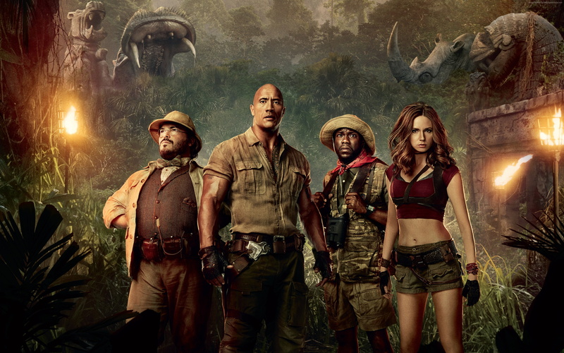 4K, Kevin Hart, Jumanji: Welcome to the Jungle, Dwayne Johnson, Karen Gillan, Jack Black, 4K