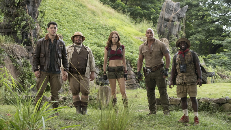 5K, 5k, movie, Kevin Hart, jumanji, Jack Black, Jumanji: Welcome to the Jungle, Dwayne Johnson, Karen Gillan, scene
