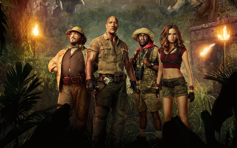 portrait, smiling, Jumanji, Movie, looking at camera, three quarter length, clothing, togetherness, Jungle, Welcome, group of people, adult, 4K, young men