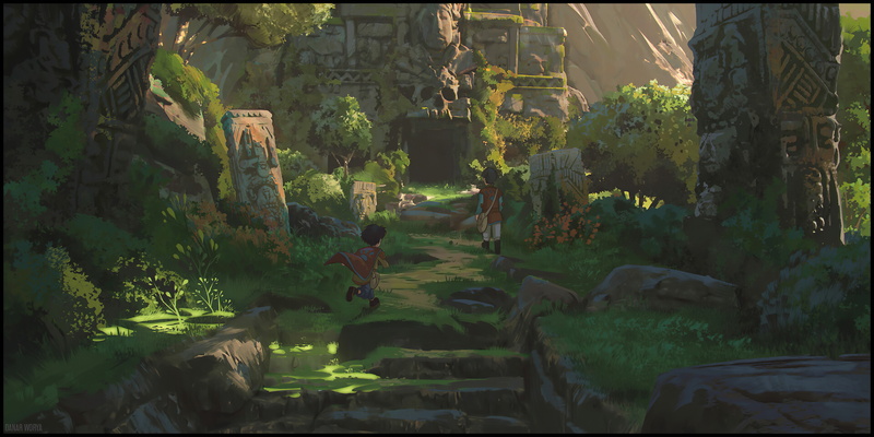 Maya (civilization), forest, temple, Danar Worya, ruins, 8K
