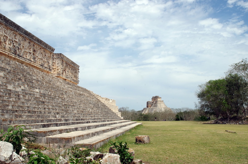 the past, ruins, grass, travel, terrace, building exterior, ancient history, no people, built structure, mexico, old ruin, sky, plant, history, cloud - sky