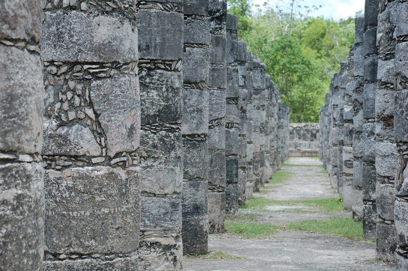 architecture And Buildings, outdoors, no people, Maya, tree, plant, surrounding Wall, Ruins, Travel, stone wall, wall - Building Feature, ruined, in a row