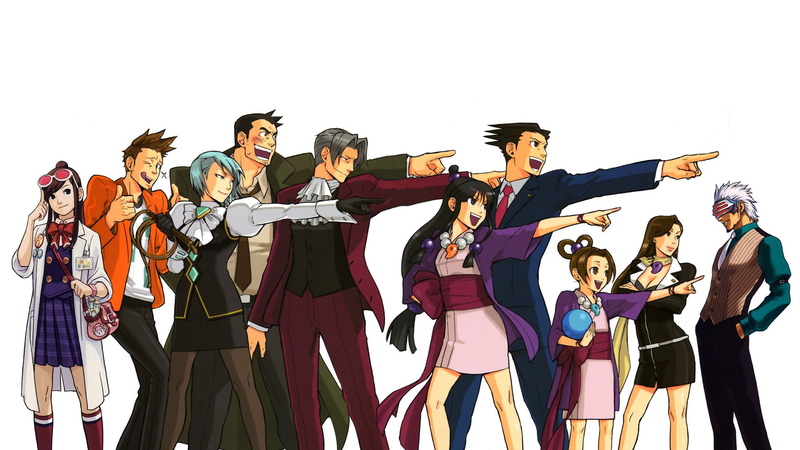 Maya Fey, Ace Attorney, Keisuke Itonokogiri, 1080P, Mia Fey, Pearl Fey, Miles Edgeworth, Franziska Von Karma, Larry Butz, Phoenix Wright, Phoenix Wright