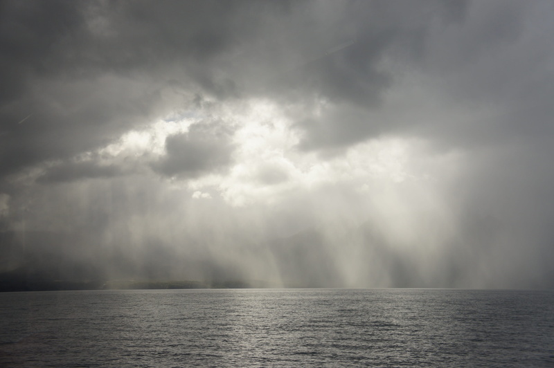 Chiloé, landscape, storm cloud, Clouds, horizon over water, overcast, monsoon, chile, weather, no people, cloud - sky, 4K, environment, water, ominous