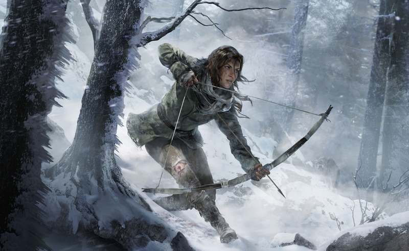 Games, Holiday, 2K, Tomb Raider, representation, snowcapped mountain, male likeness, statue, cold temperature, bow and arrow, Arrow, tree, holding, ice
