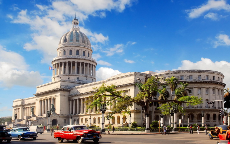 el capitolio, 2K, cars, buildings, el, beautiful, capitolio, architecture, nature, cuba, clouds, havana, nature and l