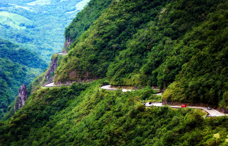 Brazil, leafed, plants, transportation, foliage, day, outdoors, no people, rocks, Serra do Rio do Rastro, scenics - nature, growth, mountains, tranquil scene