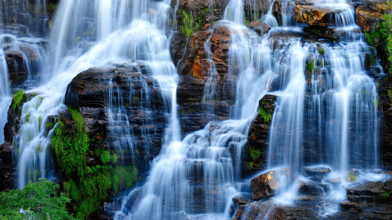 rock, Brazil, waterfall, Chapada dos Veadeiros National Park, Goias, 1080P
