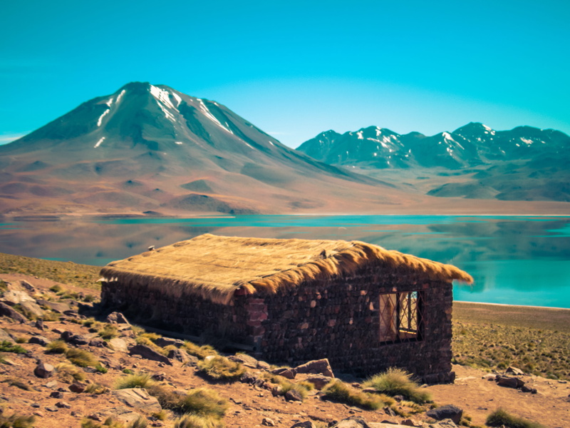 desert, outdoors, mountain peak, scenics - nature, beauty in nature, day, 4K, building, snowcapped mountain, panoramic, blue, scenery, plateau, mountain