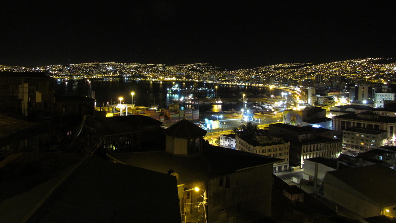 south america, city, building exterior, sky, architecture, 4K, crowded, high angle view, valparaiso, illuminated, cityscape, outdoors, nature, night, travel destinations