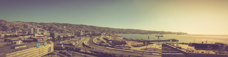 Port, water, city, horizon, architecture, Panoramic, built structure, baron hill, connection, ocean, tranquility, travel destinations, bridge - man made structure