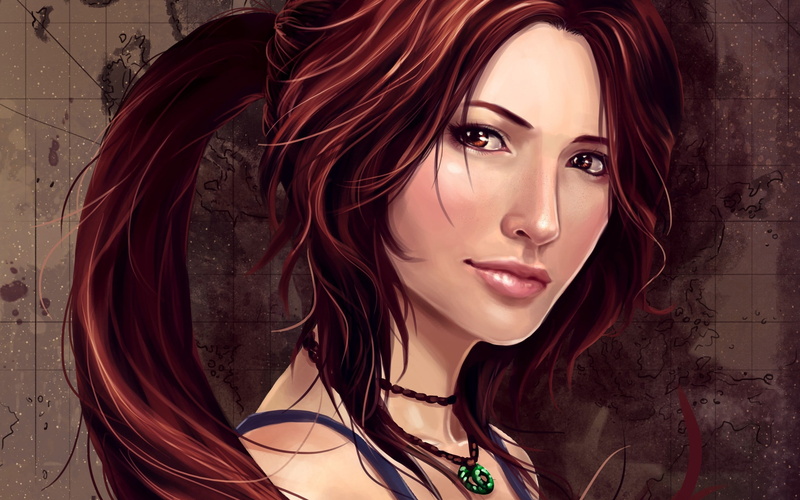 hairstyle, one person, portrait, beautiful woman, dyed hair, hair, beauty, fashion, lifestyles, young adult, long hair, Tomb Raider, real people, Lara Croft