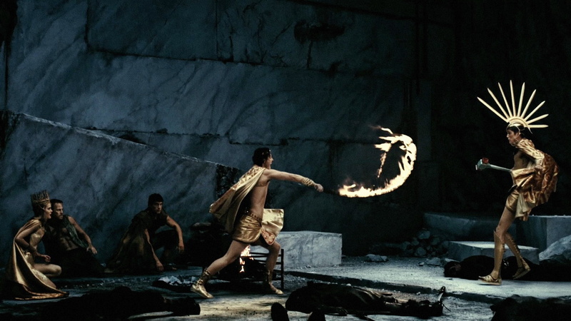 actor, architecture, Immortals, movie scenes, casual clothing, night, abandoned, rock music, stage - performance space, full length, people, performing arts event