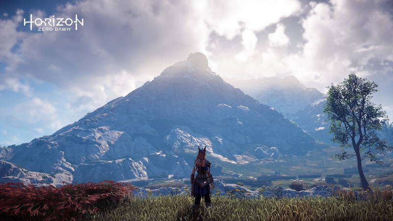 Aloy (Horizon: Zero Dawn), real people, scenics - nature, 1080P, tranquility, sky, lifestyles, standing, mountain, day, video games, Horizon: Zero Dawn