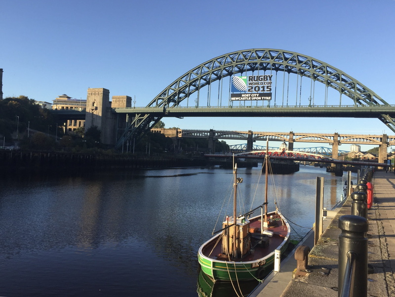 boat, architecture, day, transportation, outdoors, tyne, clear sky, travel destinations, connection, arch bridge, united kingdom, bridge - man made structure