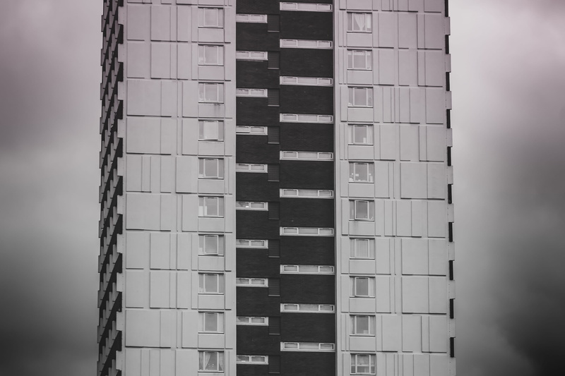 modern, flag, day, window, tall - high, apartment, building, nature, office building exterior, white, architecture, pattern, town, built structure, low angle view