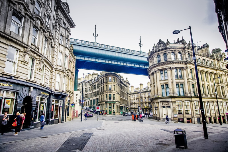 incidental people, nature, travel, group of people, britain, people, street, newcastle, architecture, 4K, building exterior, women, real people, tyne