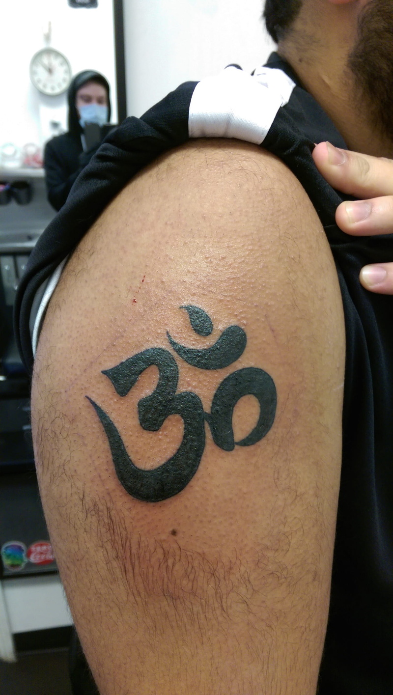 march, indoors, first tattoo, real people, human hand, first, focus on foreground, hype, hype tattoos, text, human limb, hindu, human body part, midsection