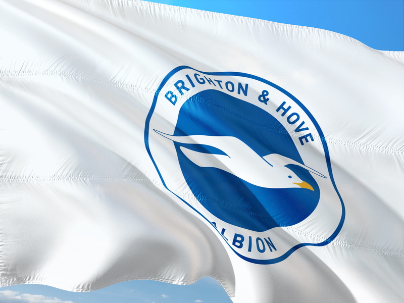 full frame, symbol, 4K, communication, brighton hove albion, emotion, blue, environment, white color, backgrounds, football, premier league, sunlight