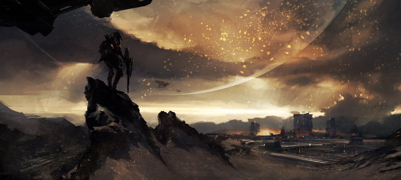 sunlight, science fiction, environment, war, beauty in nature, outdoors, pc, digital composite, architecture, scenics - nature, sky, fantasy art, building exterior
