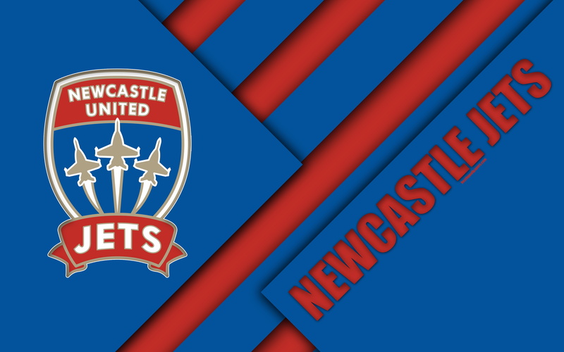 Emblem, Newcastle Jets FC, Logo, 4K, Soccer