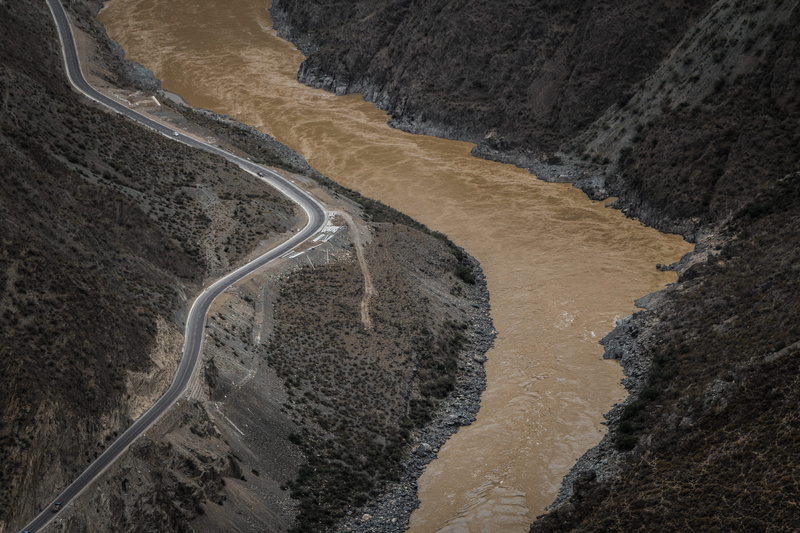 tranquility, day, travel, beauty in nature, environment, landscape, body, muddy, river, aerial view, water, concrete, eyeview, no people, high angle view