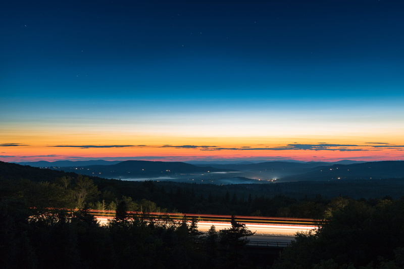 star - space, sky, hour, valley, tranquility, gray, astronomy, highway, sunset, cloud - sky, beauty in nature, night, cloud, no people, environment, body