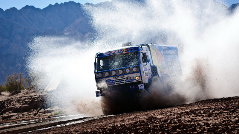 rally, 1080P, splash, cars, desert, truck, hd, dakar