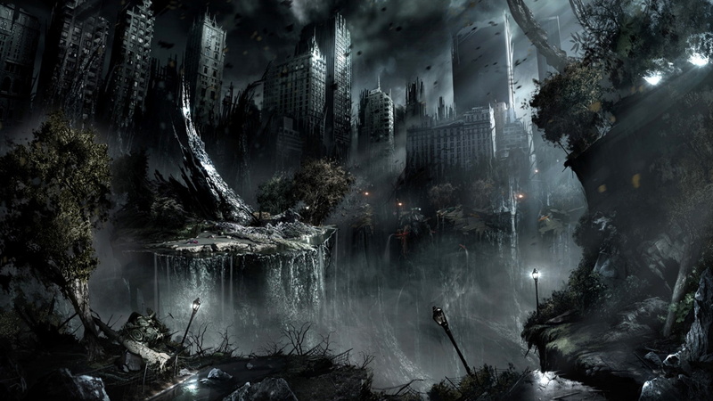 fiction, Black, night, destruction, cities, war, science, wallpape, x, hd, 1080P, fantasy, art, abstract, apocalypse, dark