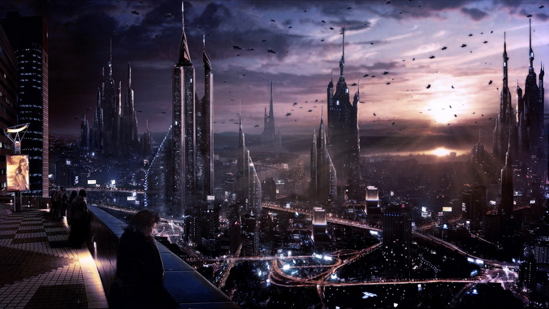 skyscrapers, x, futuristic, abstract, 1080P, fantasy, art, skylines, cityscapes, hd