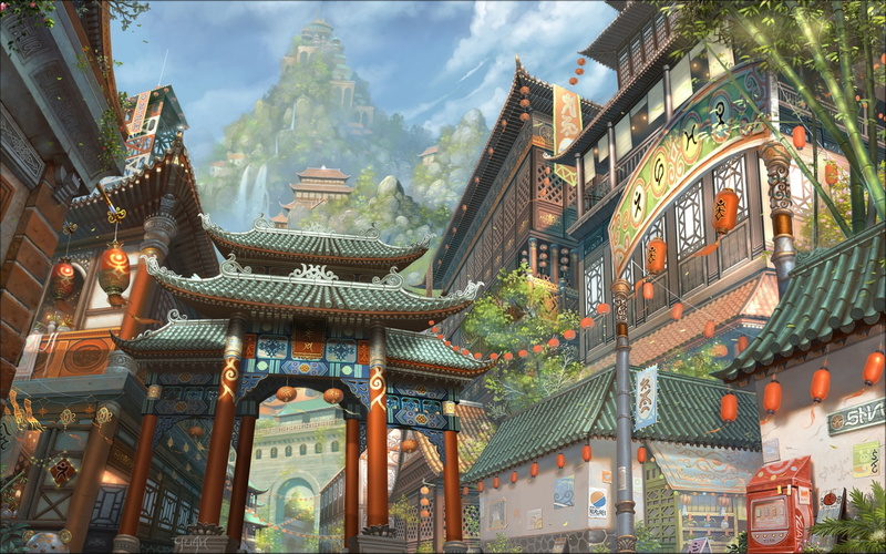 wallp, outdoors, cityscapes, 720P, fantasy, japanese, hd, artwork, x, chinese, Landscapes, asians, korean, art