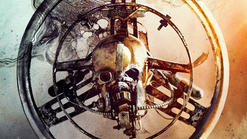 close-up, gray, mode of transportation, stationary, rusty, indoors, technology, movies, metal, 2K, factory, decor, motor vehicle, high angle view, Mad Max: Fury Road