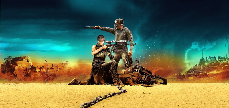 4K, rifles, Imperator Furiosa, Fury Road, Mad Max, Max, woman, man, holding