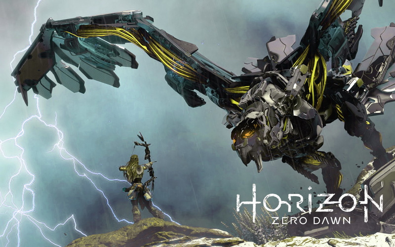cloud - sky, digital composite, animal representation, Civilization, plant, communication, built structure, representation, Guerrilla games, text, Horizon