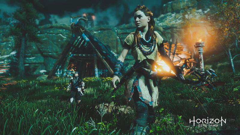 video game girls, video game characters, 1080P, Horizon: Zero Dawn, video games, horizon zero dawn, screen shot, PlayStation 4, female warrior, Aloy (Horizon