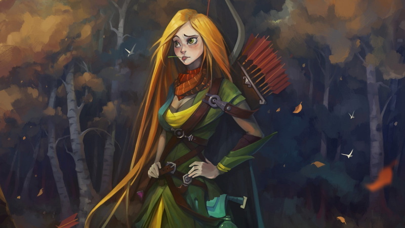 video games, fantasy art, 720P, Dota 2, Windranger, Dota, Windrunner, archer