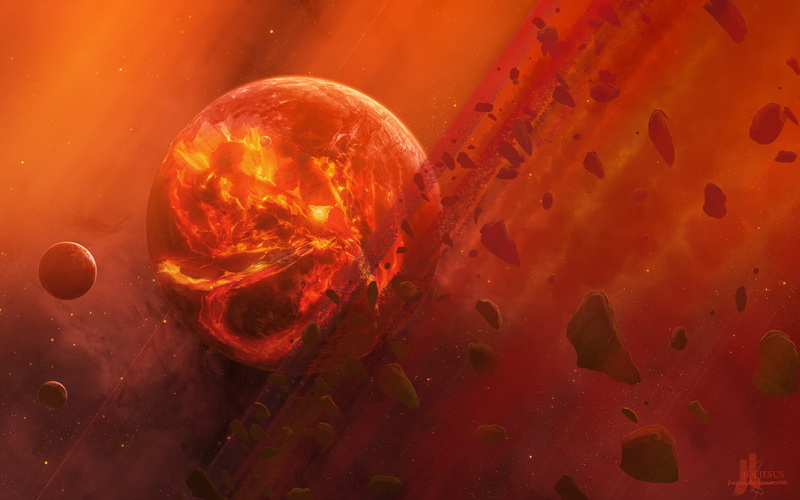 heat, planet, meteorites, art, stones, space, 2K, cronos, lava